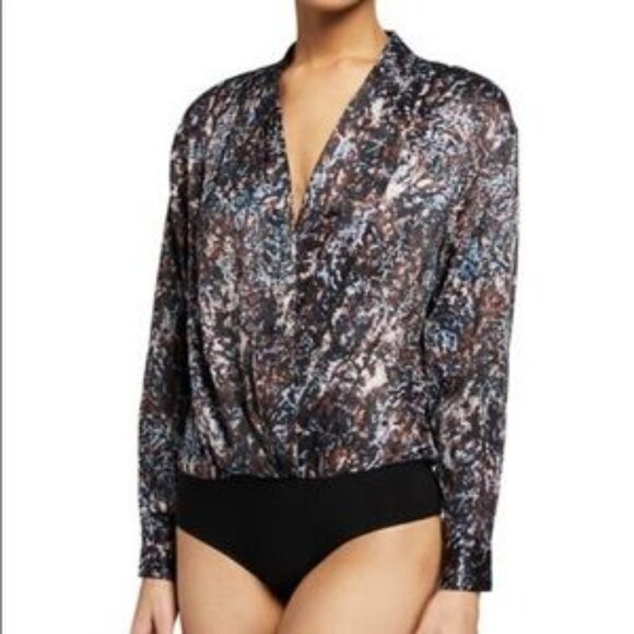 ASTR the Label Yvette Bodysuit Sequins Print Size XS New - Picture 1 of 4